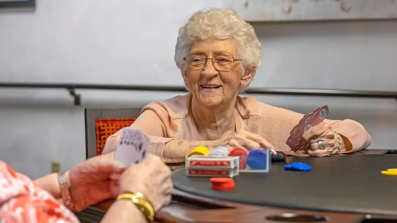 St. Pauls residents playing poker