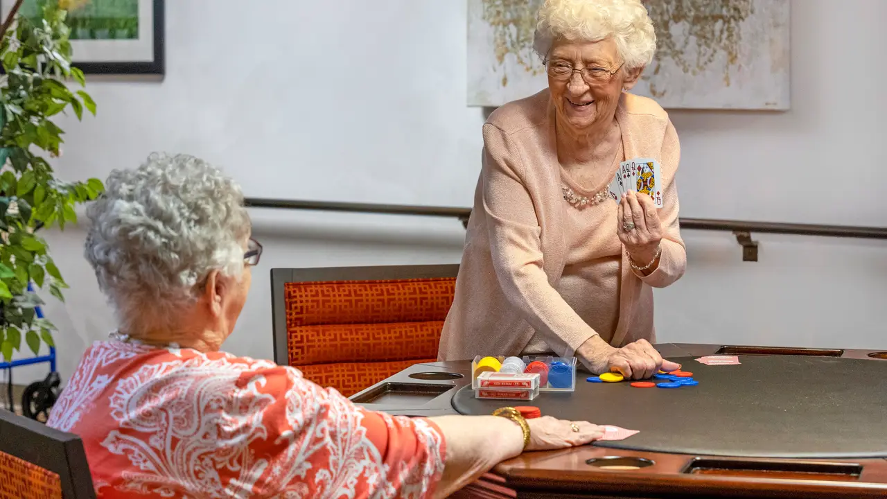 St. Pauls residents playing poker