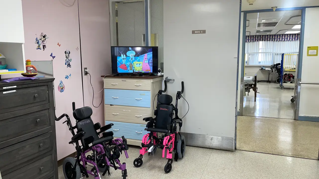 Montgomery patient room that comes furnished with what your child needs