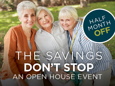 The savings don't stop. A open house event