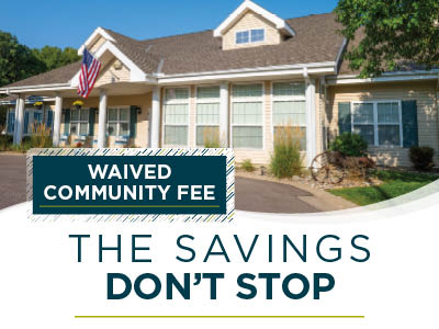 The savings dont stop - Waived community fee