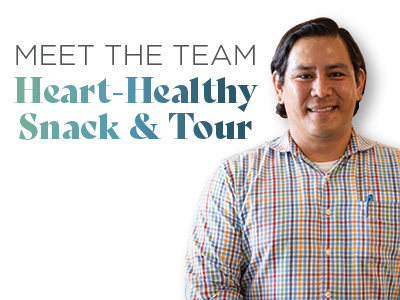 A man in a plaid shirt smiles at the camera. Text beside him reads,