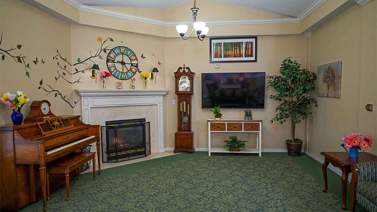 Floyd Senior Living common area with piano