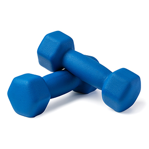 Blue hand weights