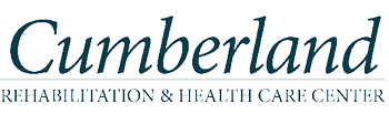 Logo for Cumberland Rehabilitation & Health Care Center, featuring the name in elegant, dark green font on a white background.