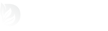 A faint, stylized white leaf graphic appears on the left side of a blank white background.