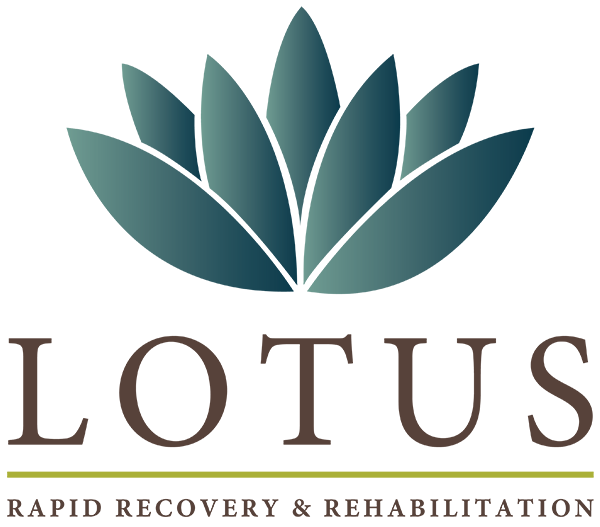 Logo with a stylized teal and green lotus flower above brown text that reads “Lotus Counseling and Wellness Center.” Green tagline below: “Empowerment • Insight • Growth.” Ideal for wellness, counseling, or skilled nursing services.