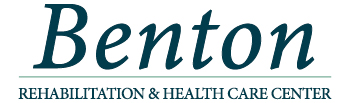 Logo for Benton Rehabilitation & Health Care Center, with 