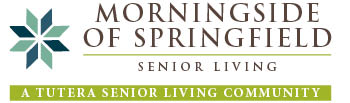morningside-of-springfield-logo- Logo for Morningside of Springfield Senior Living, featuring a geometric star design and the tagline