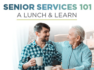 Two men, one younger and one older, smiling and holding mugs. Text above them reads: